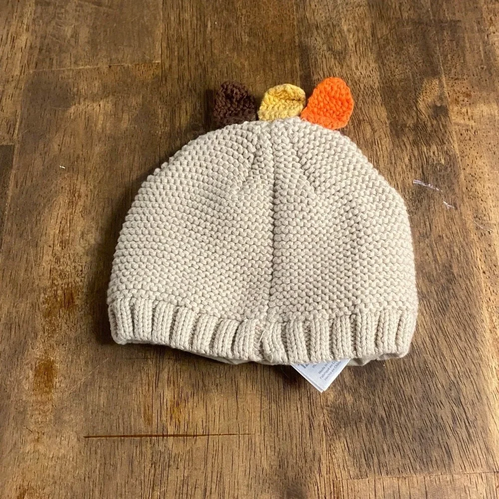 Carter's Thanksgiving Turkey‎ Knit Cap baby beanie SIZE 12-24M